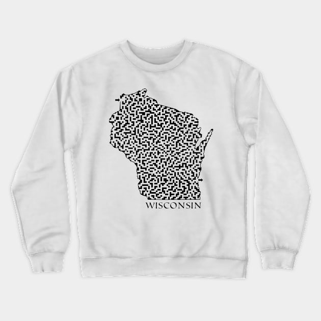 State of Wisconsin Maze Crewneck Sweatshirt by gorff